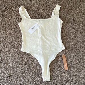 Reformation Riella Knit Bodysuit Ivory
